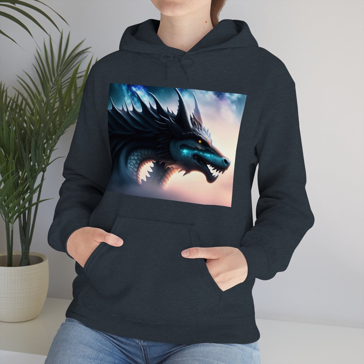 Teal Star Dragon Hoodie