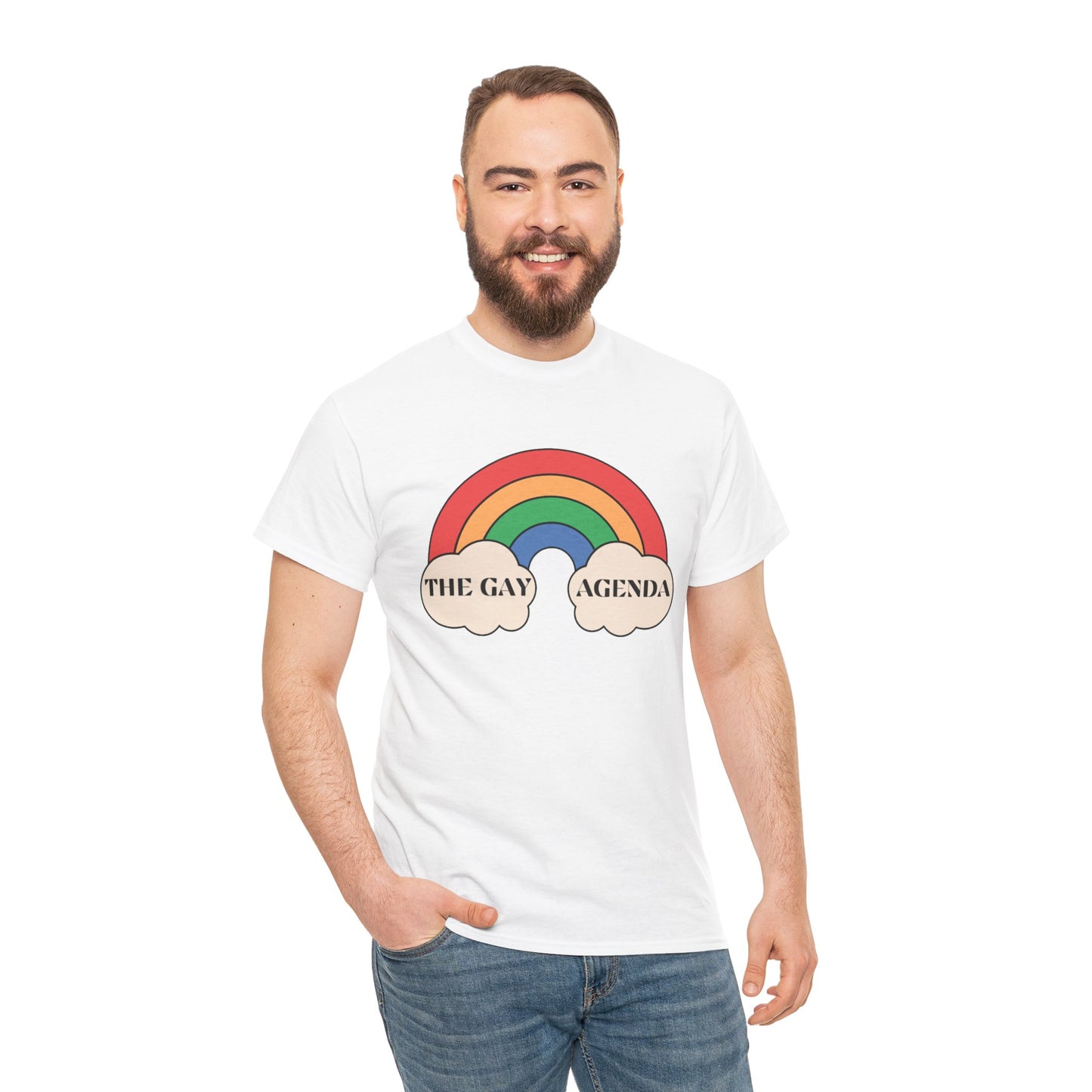 The Gay Agenda (light mode) Tee