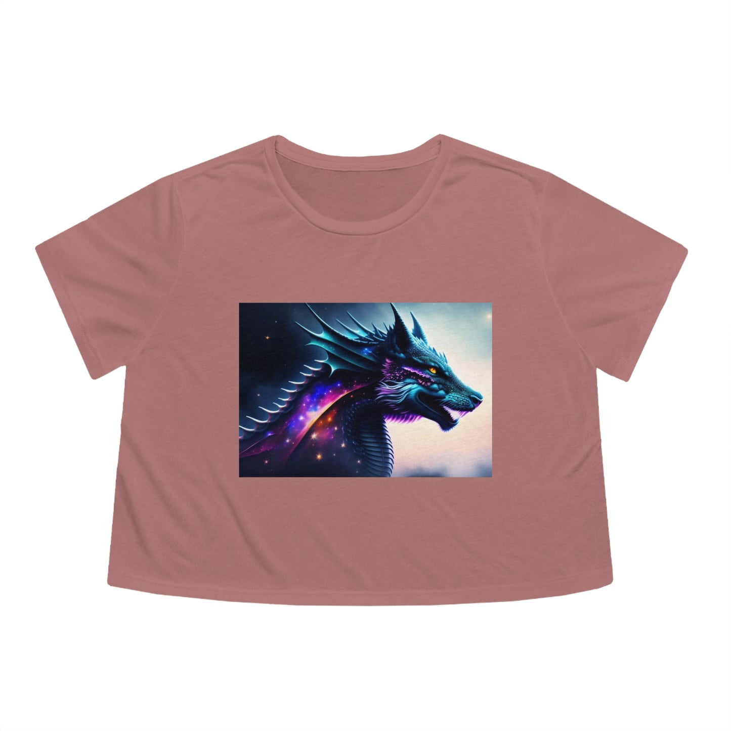 Nebula Dragon Flowy Cropped Tee