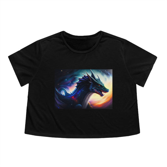 Dark Star Dragon Flowy Cropped Tee