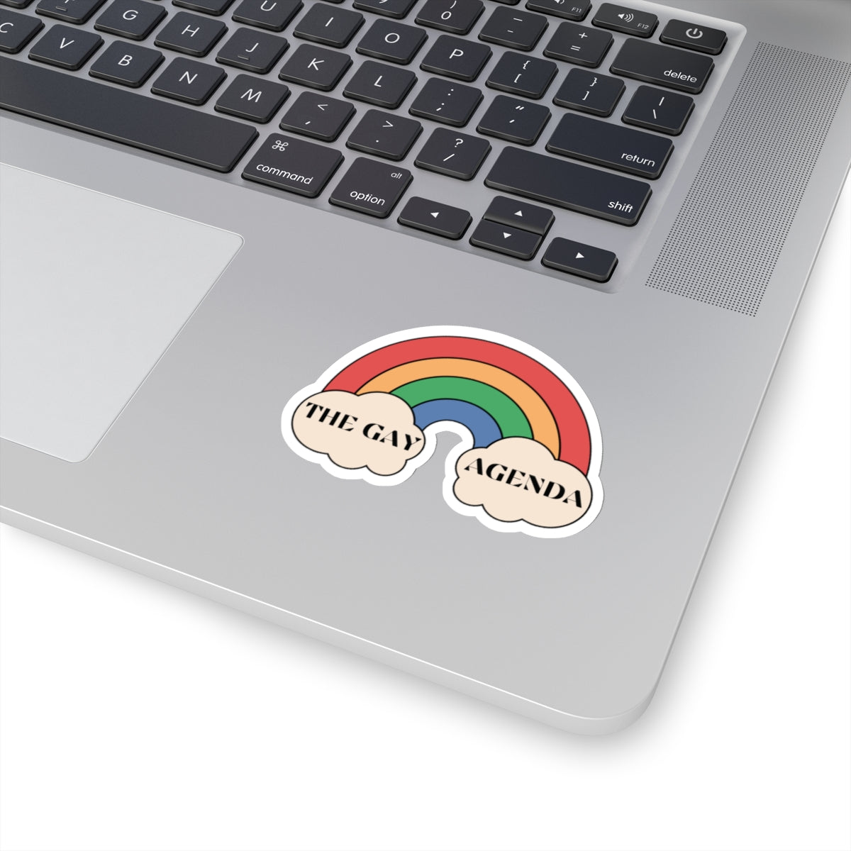 The Gay Agenda (light mode) Sticker