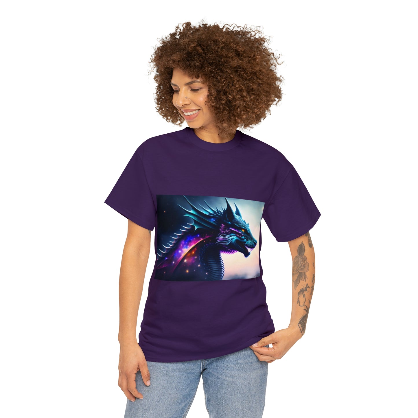 Nebula Wolf Dragon Cotton Tee