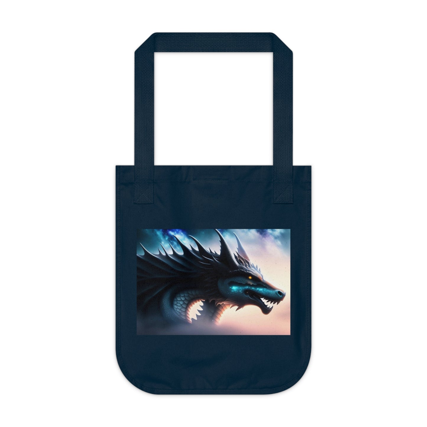 Teal Star Dragon Tote Bag