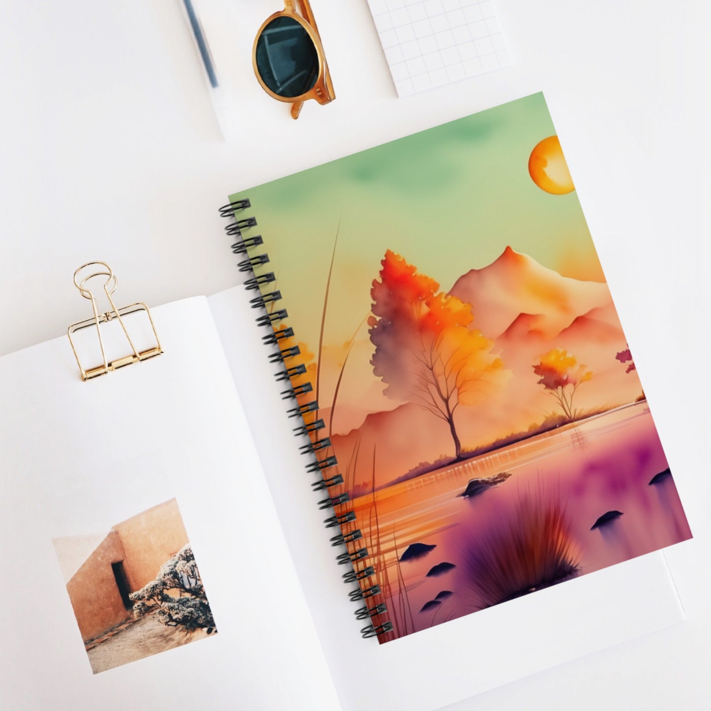 Autumn Serene Spiral Notebook - Ruled Line