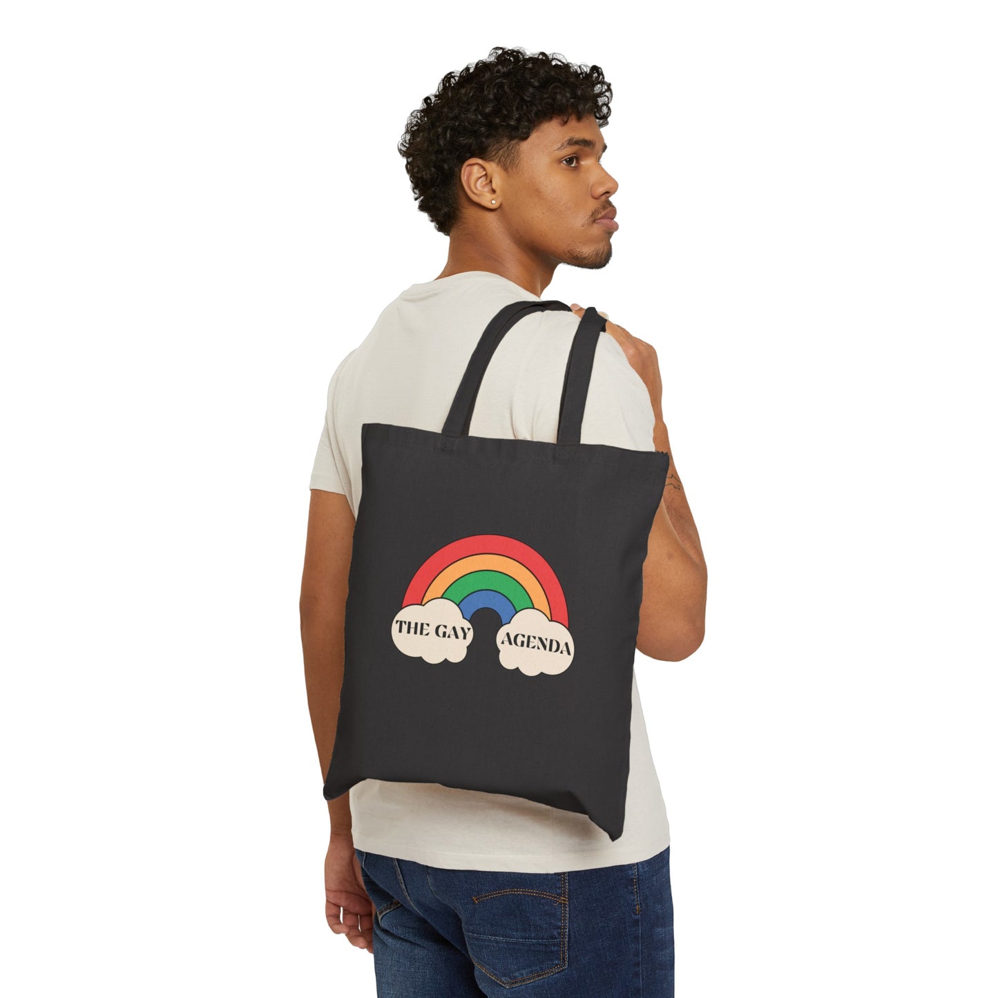 The Gay Agenda (light mode) Cotton Canvas Tote Bag