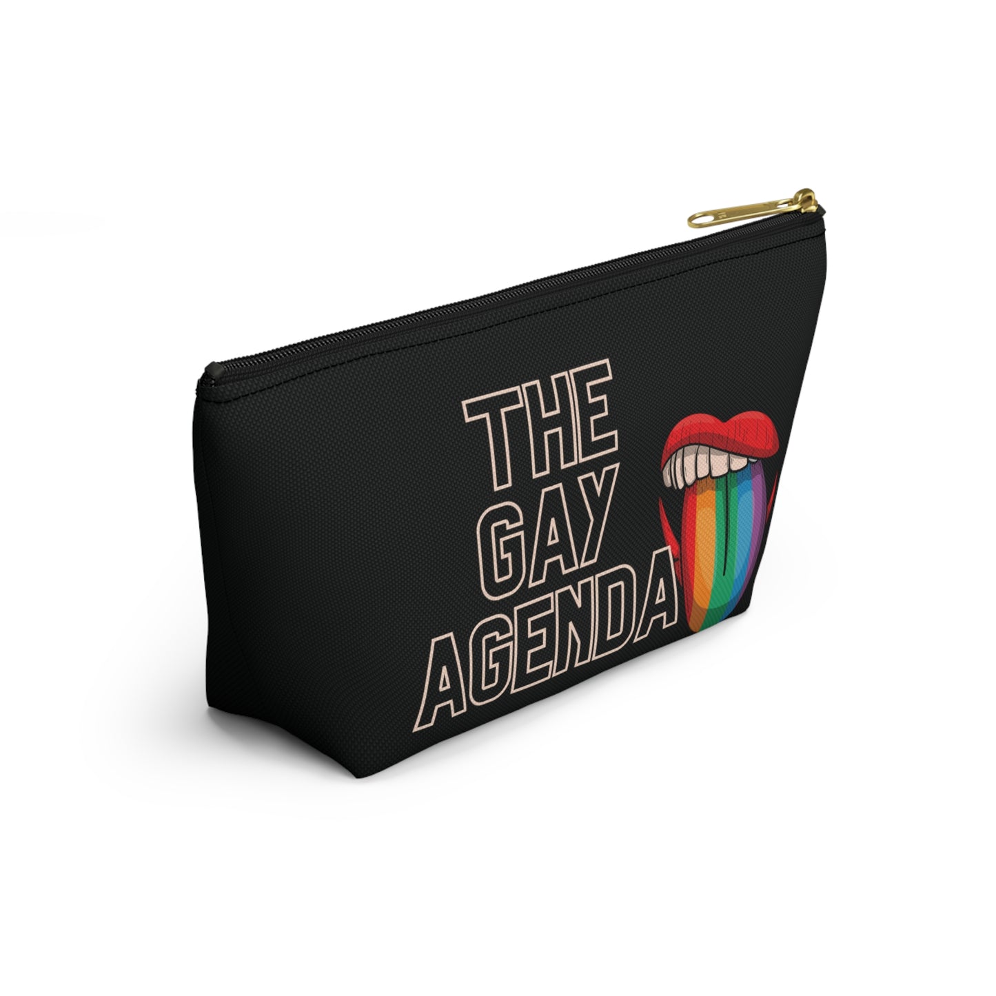 The Gay Agenda (dark mode) Accessory Pouch w T-bottom