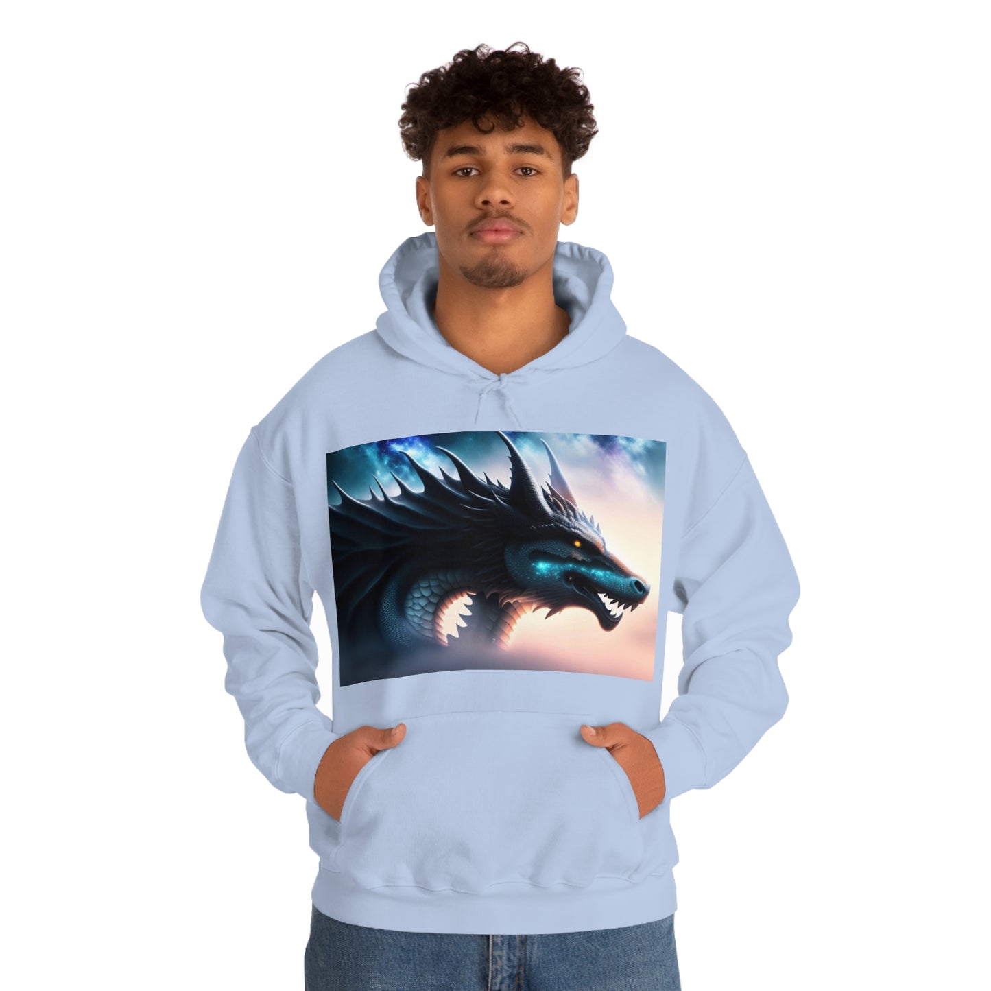 Teal Star Dragon Hoodie