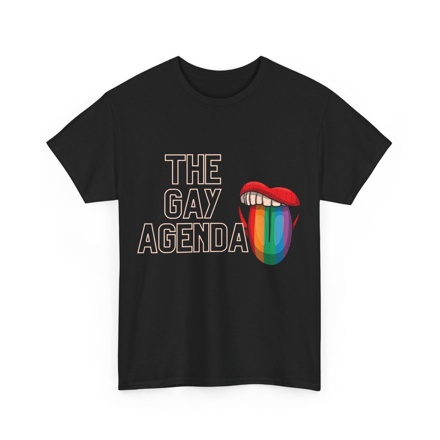 The Gay Agenda (dark mode) Cotton Tee