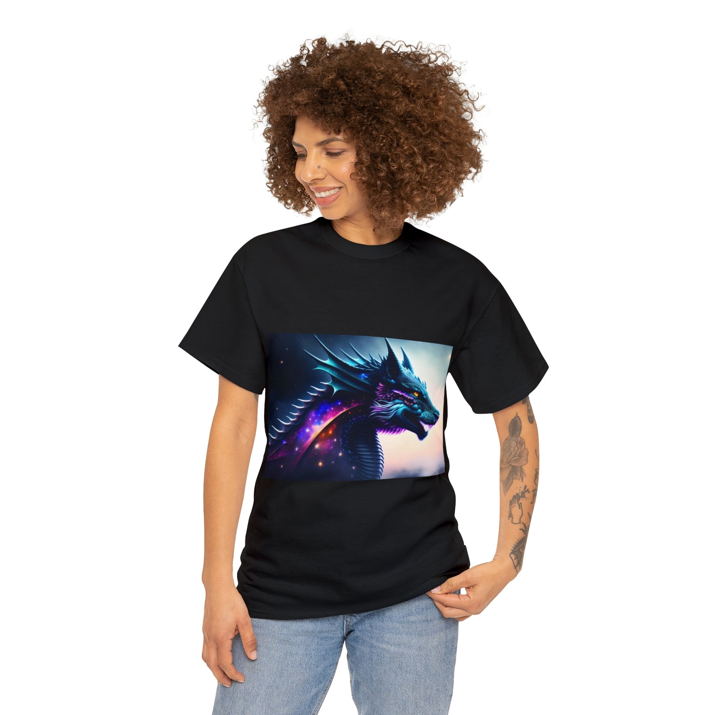 Nebula Wolf Dragon Cotton Tee