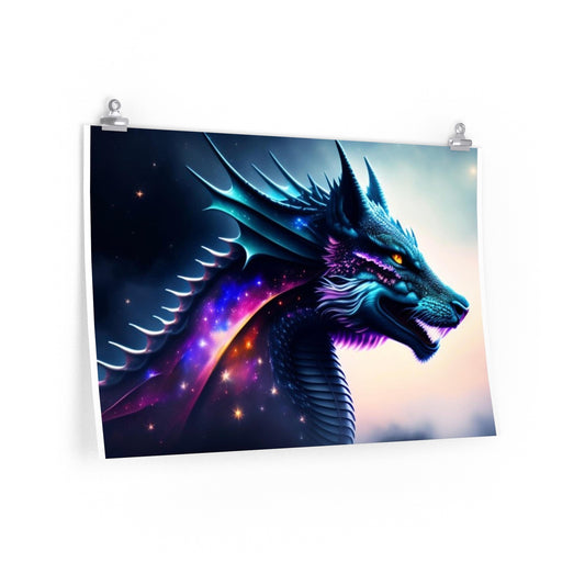 Nebula Wolf Dragon Poster 30x20