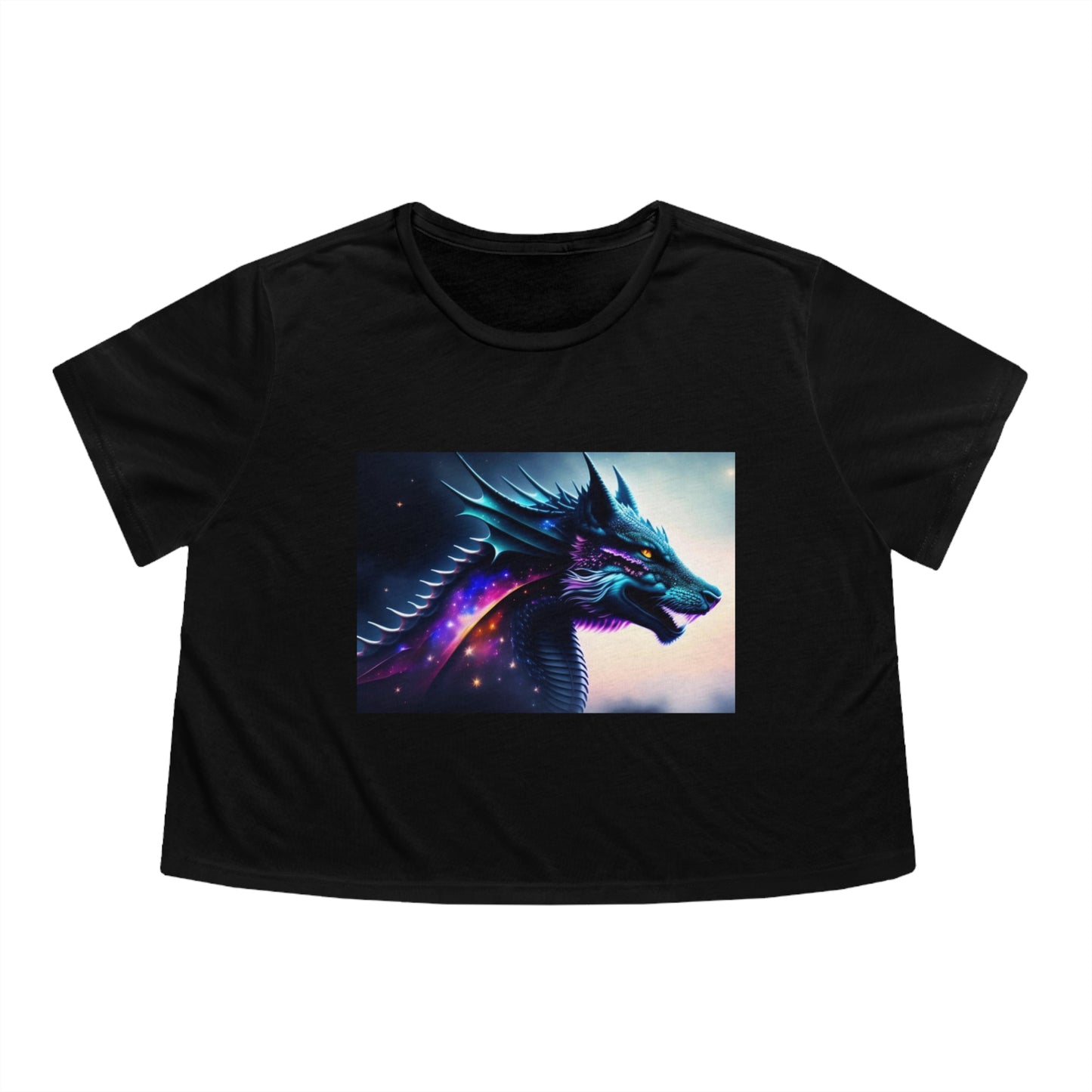 Nebula Dragon Flowy Cropped Tee