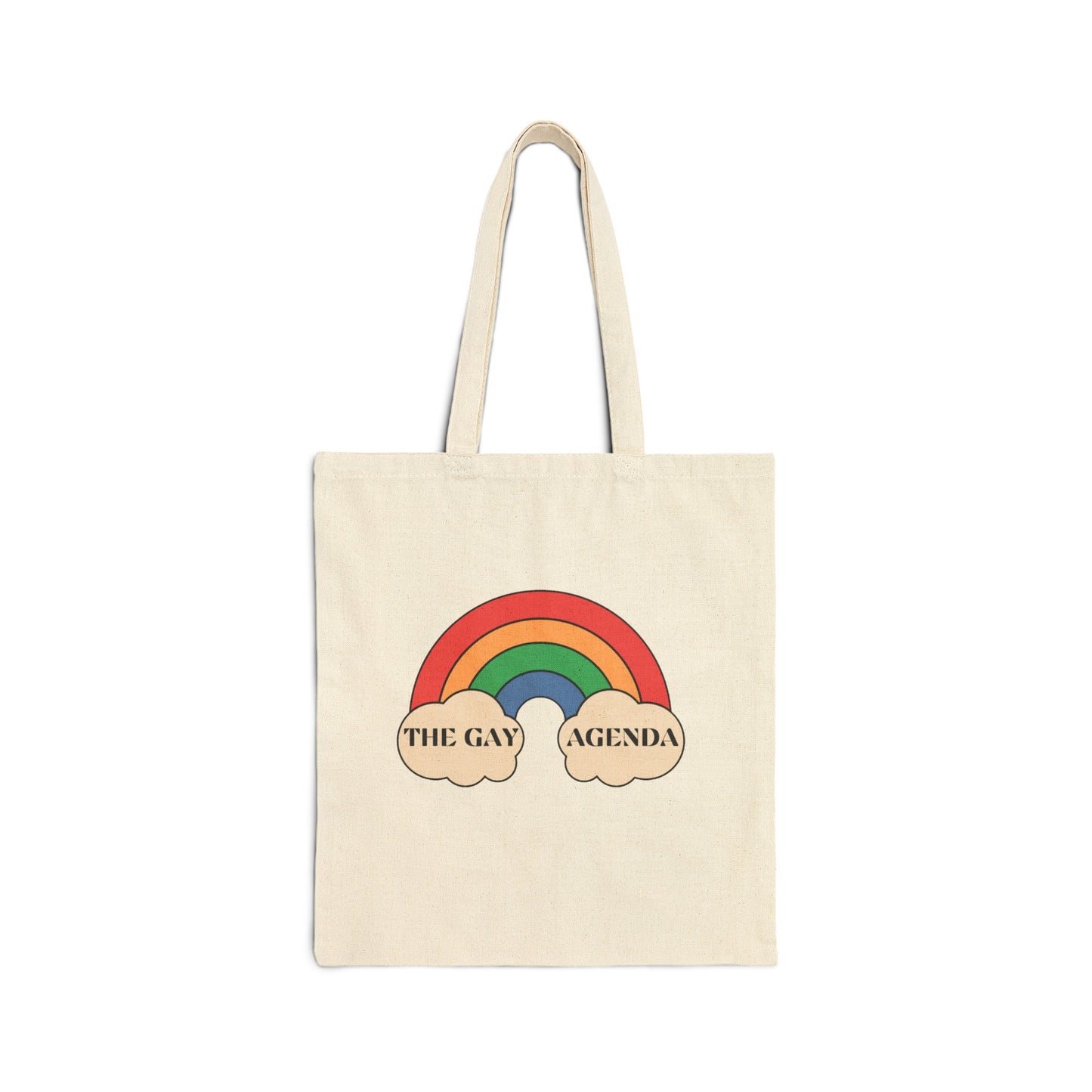 The Gay Agenda (light mode) Cotton Canvas Tote Bag