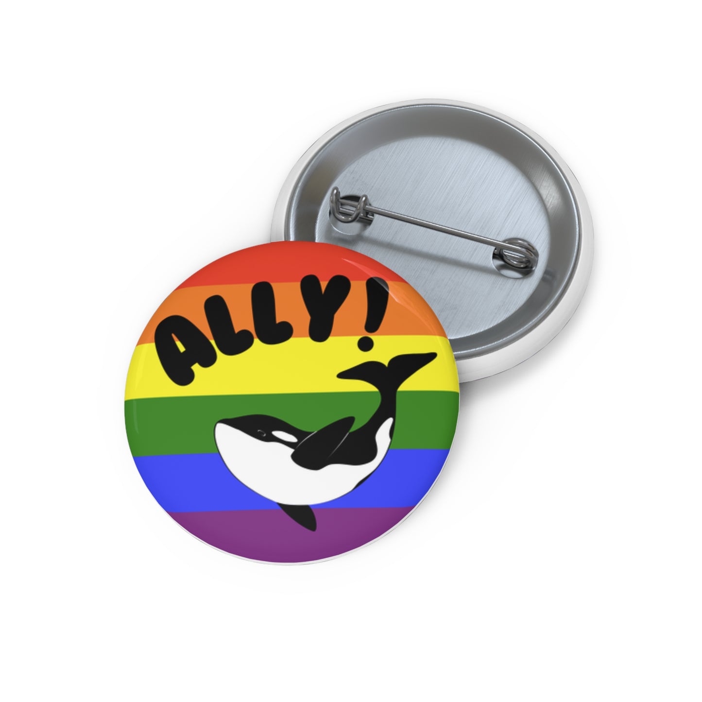 Ally Orca Pin Button