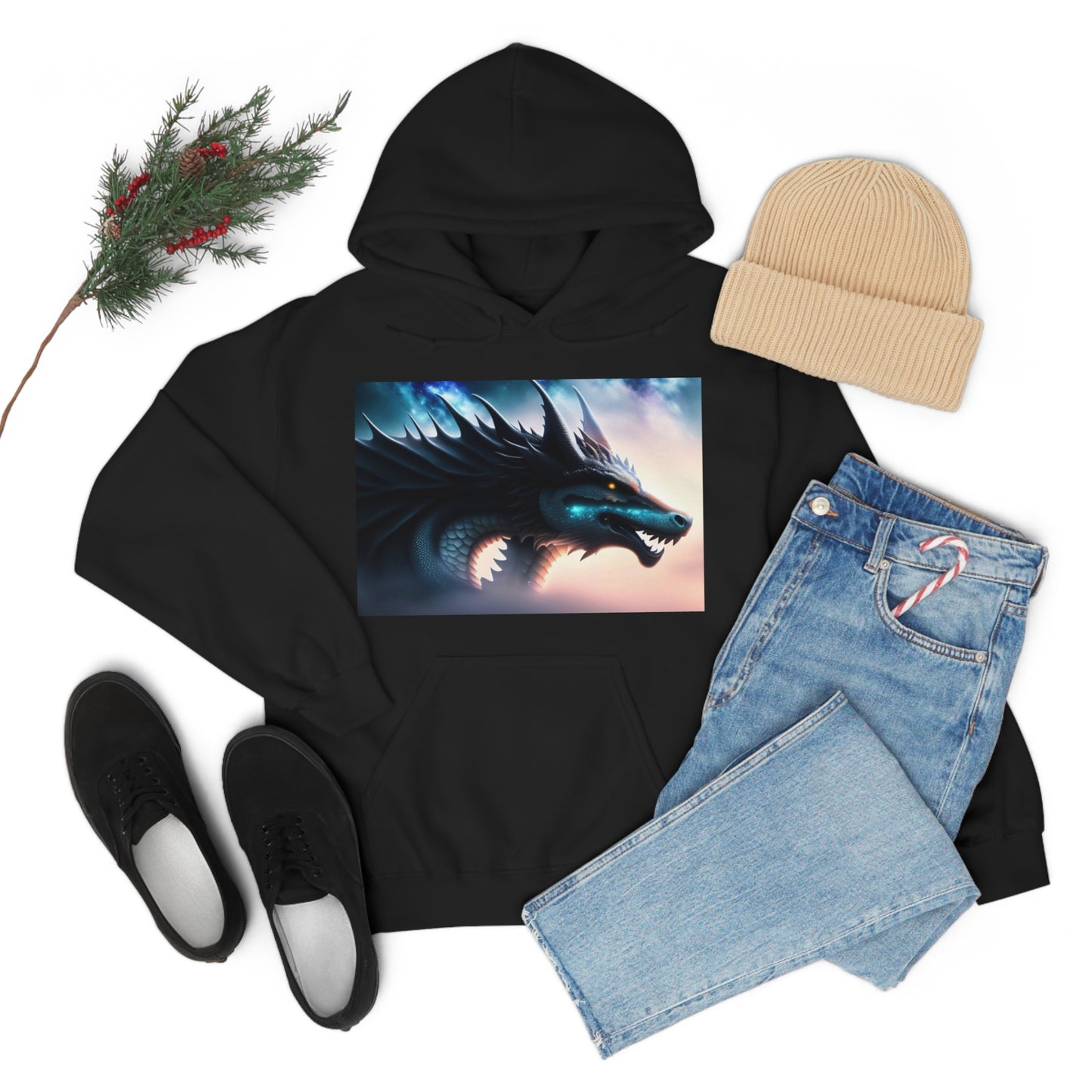 Teal Star Dragon Hoodie