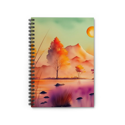 Autumn Serene Spiral Notebook - Ruled Line