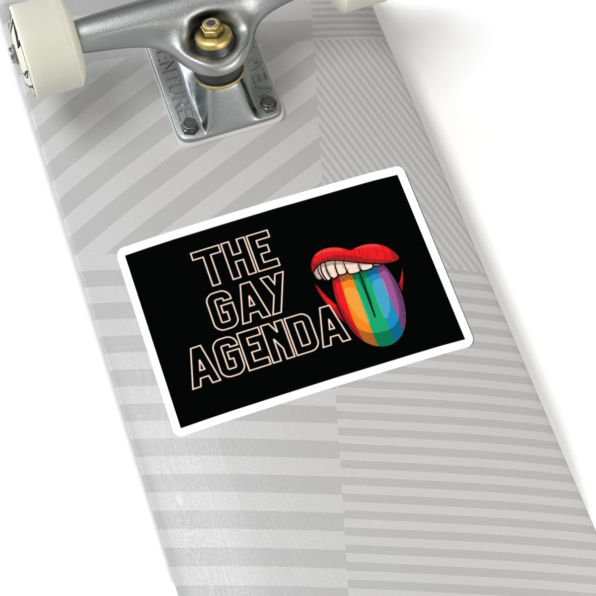 The Gay Agenda (dark mode) Sticker