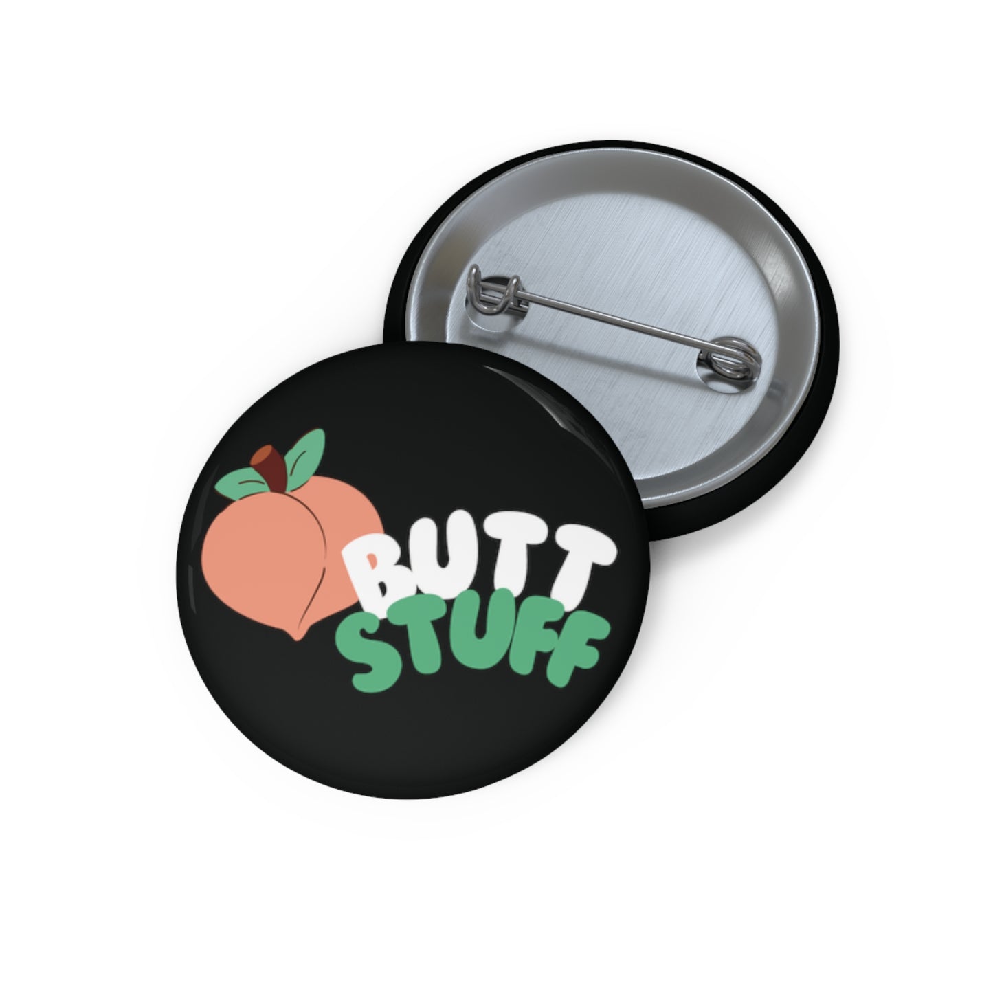 Peachy Stuff Pin Button