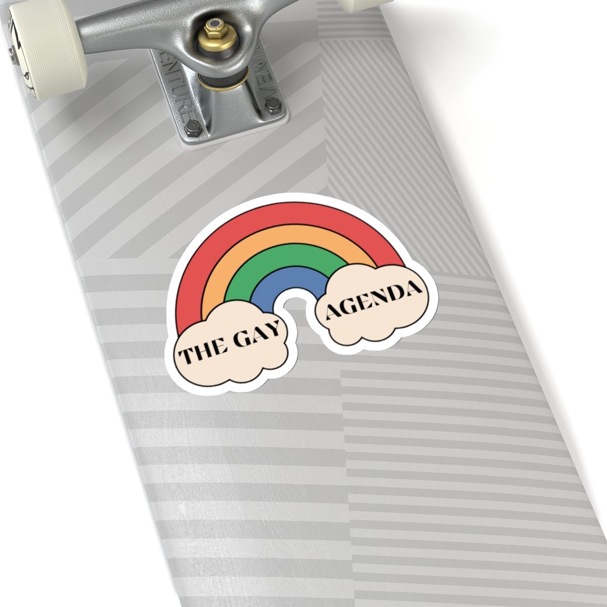 The Gay Agenda (light mode) Sticker