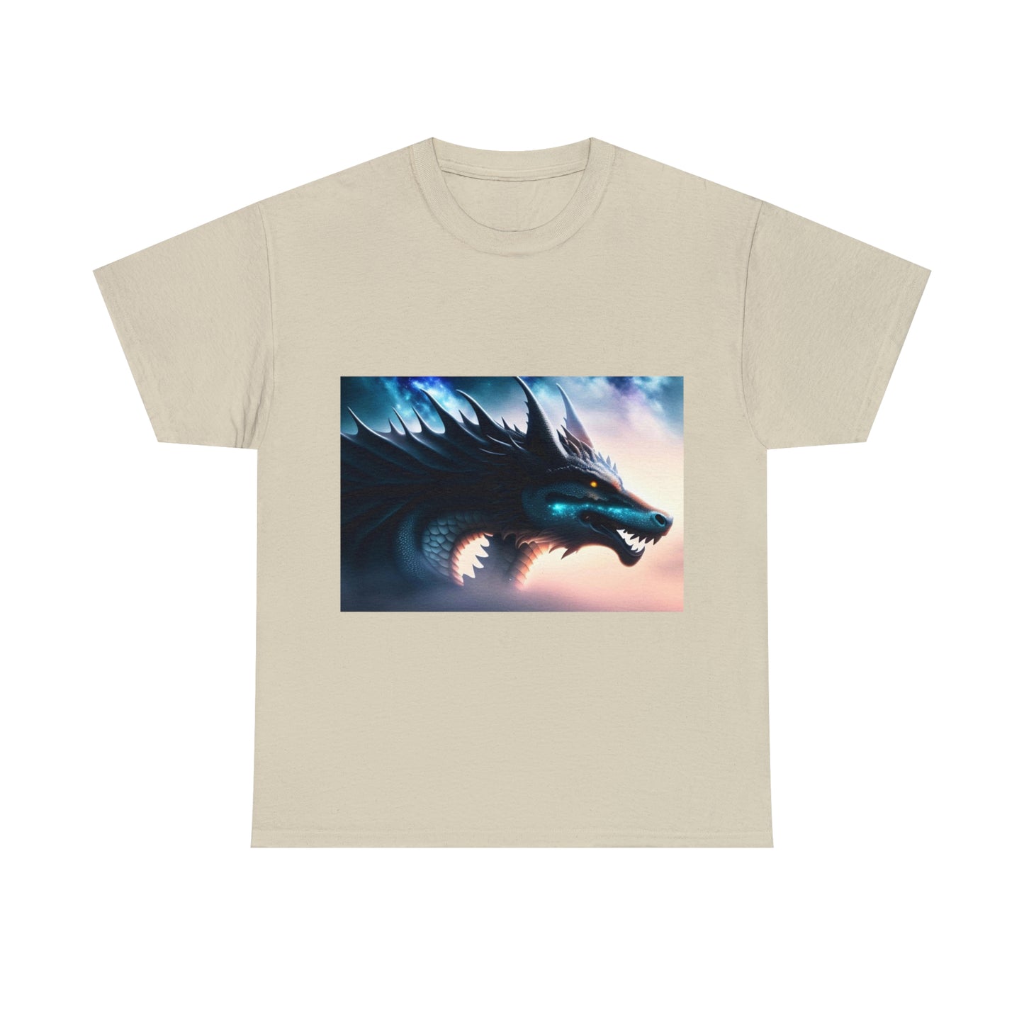 Teal Star Dragon Cotton Tee