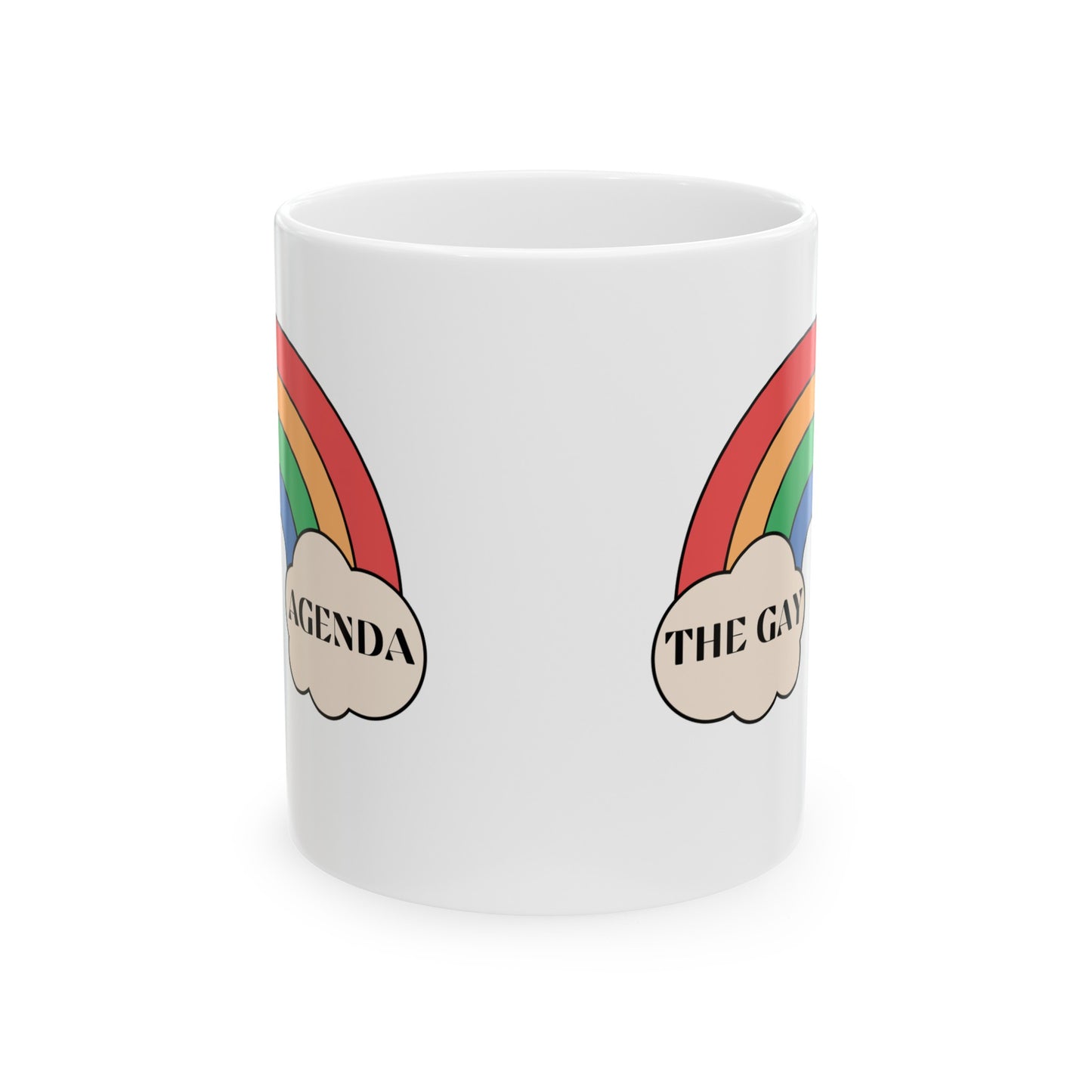 The Gay Agenda (light mode) Ceramic Mug 11oz