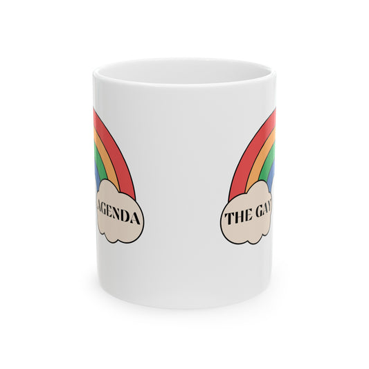 The Gay Agenda (light mode) Ceramic Mug 11oz