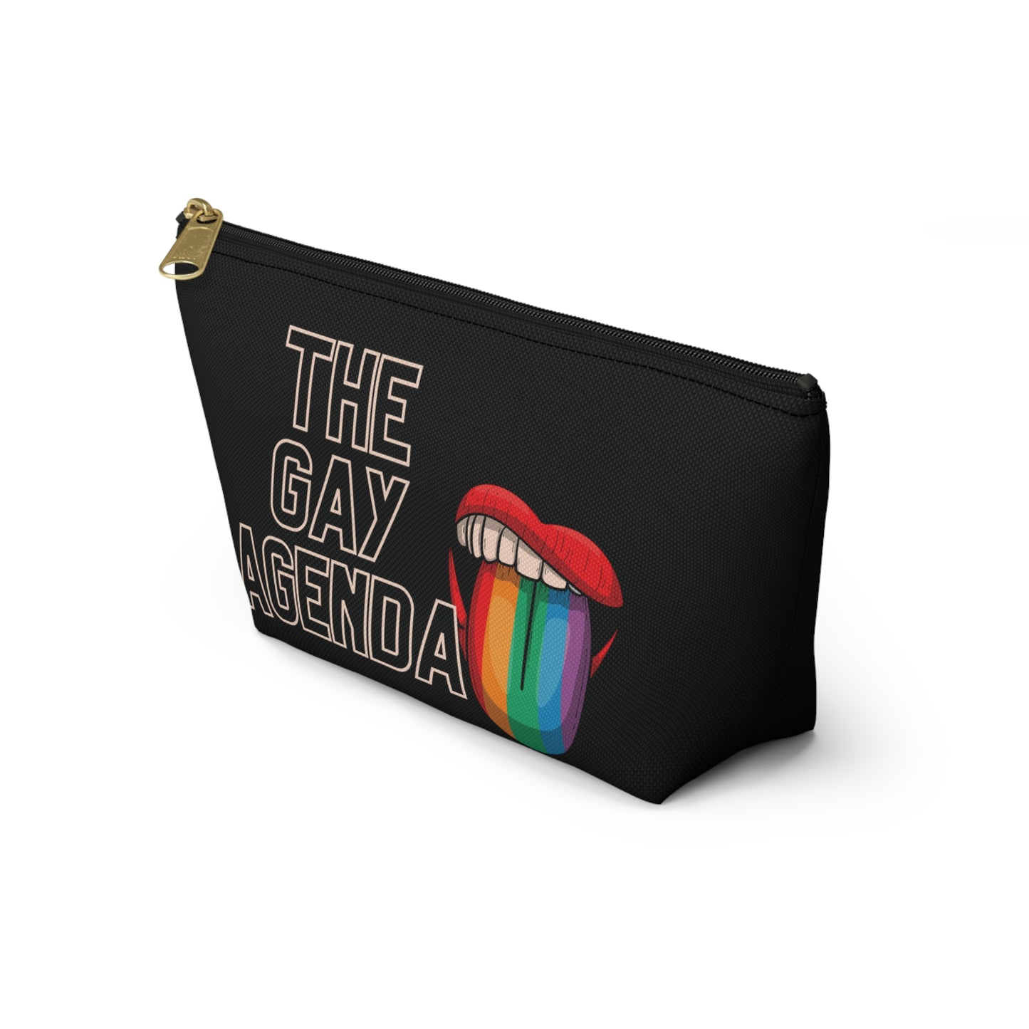 The Gay Agenda (dark mode) Accessory Pouch w T-bottom