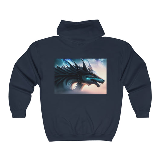 Teal Star Dragon Zip Up