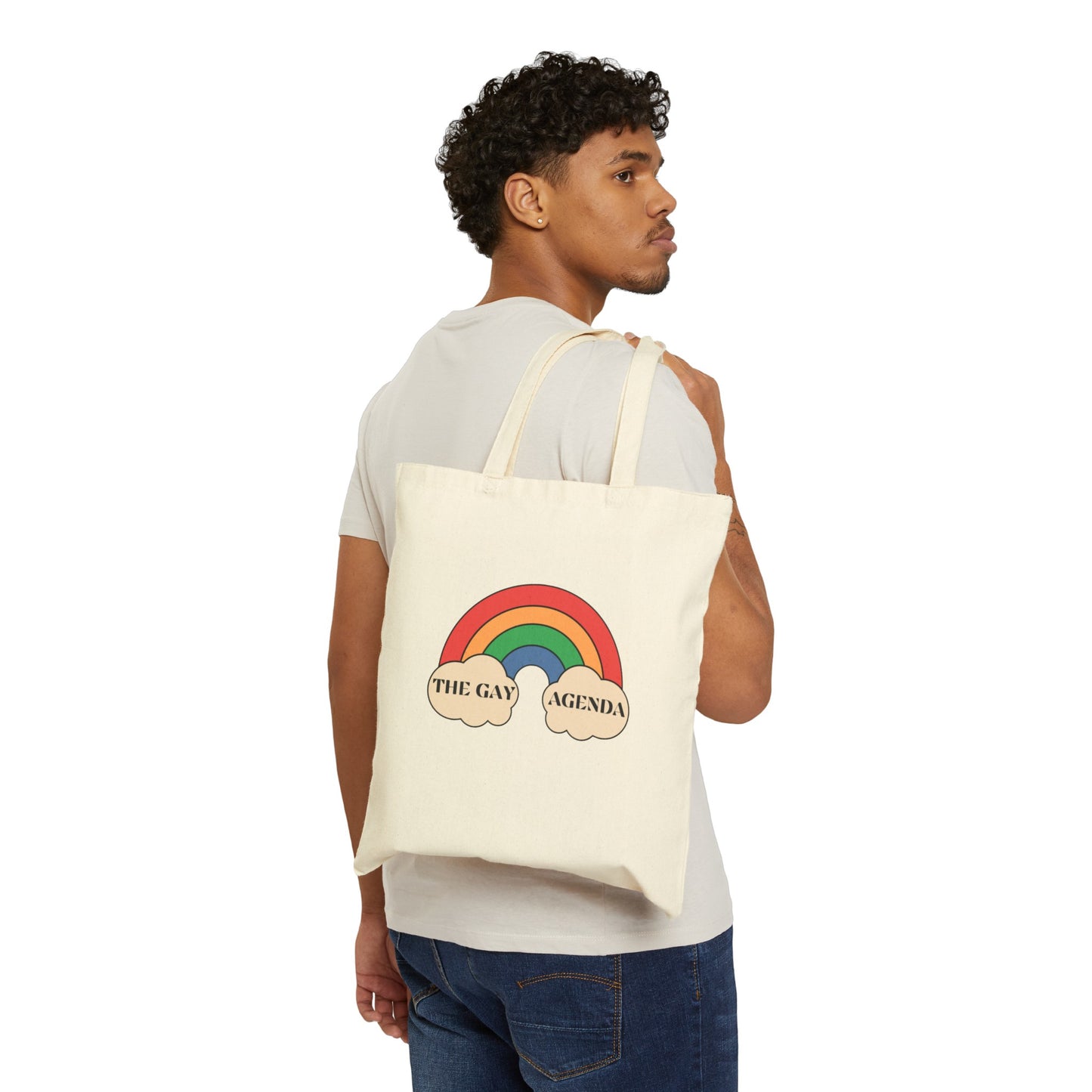 The Gay Agenda (light mode) Cotton Canvas Tote Bag