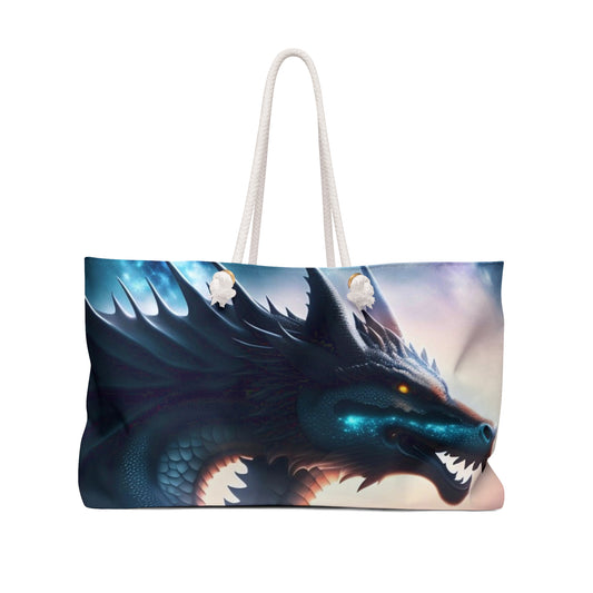 Teal Star Dragon Weekender Bag