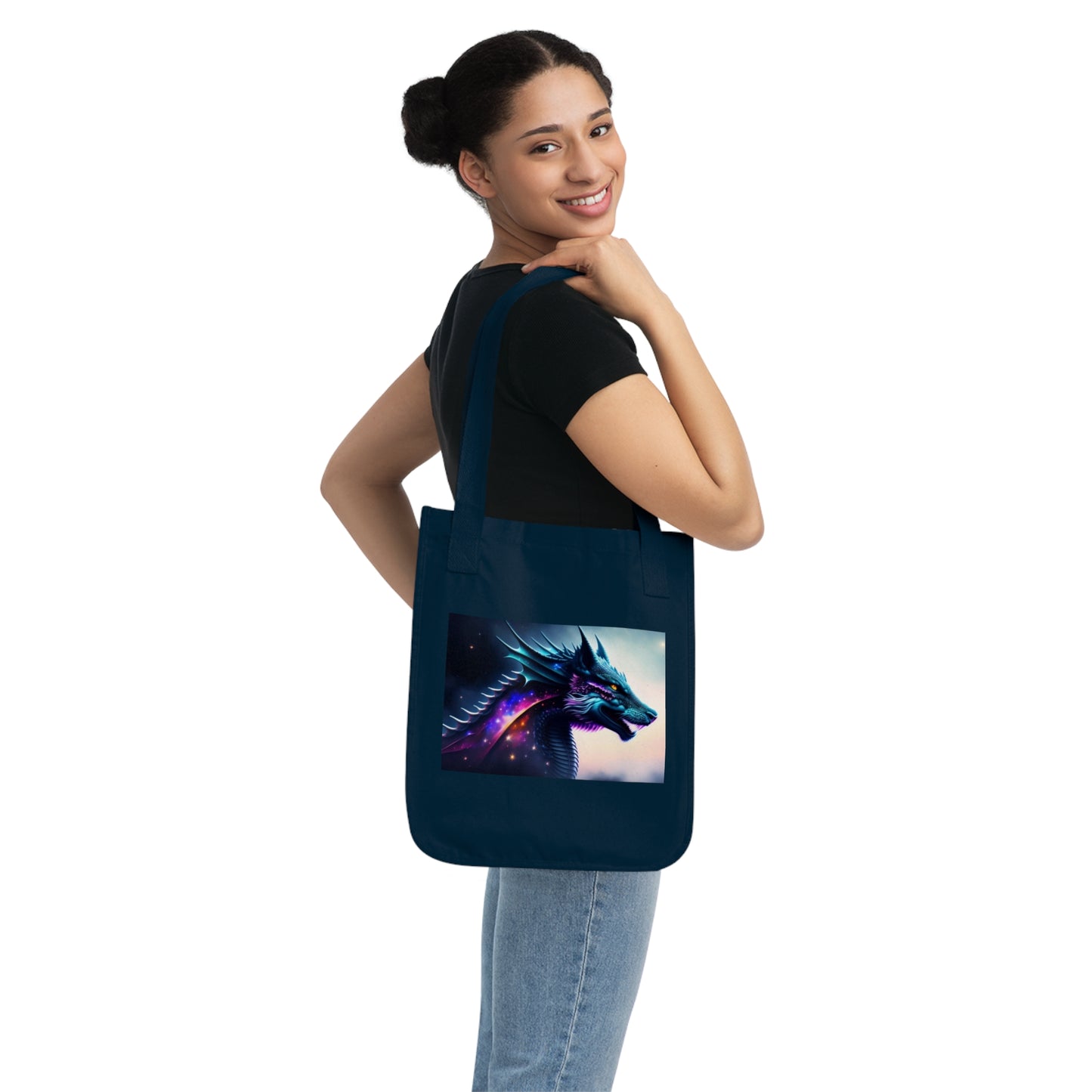 Nebula Wolf Dragon Tote Bag