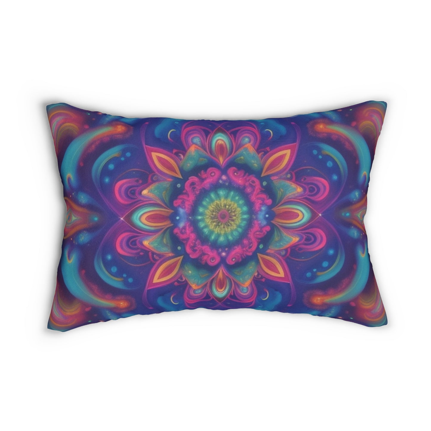 Chrysanthemum Fields Forever Spun Polyester Lumbar Pillow