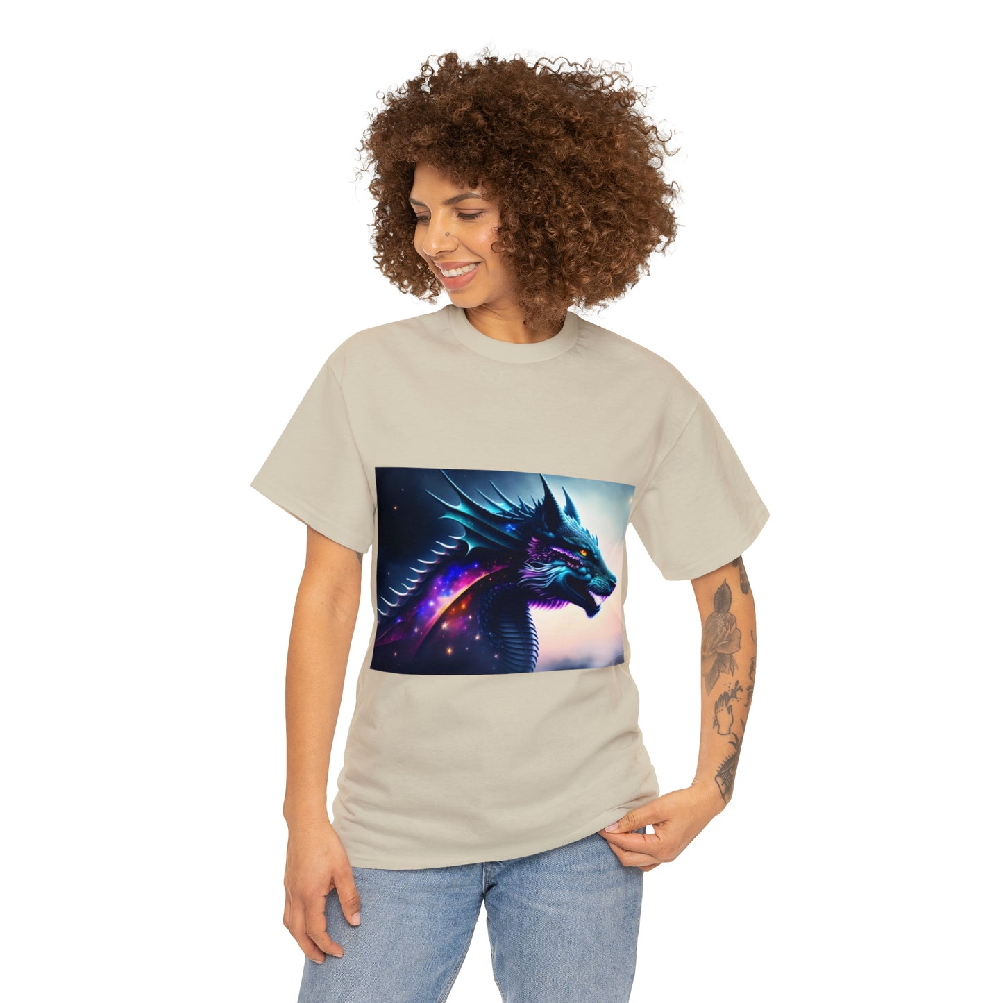 Nebula Wolf Dragon Cotton Tee