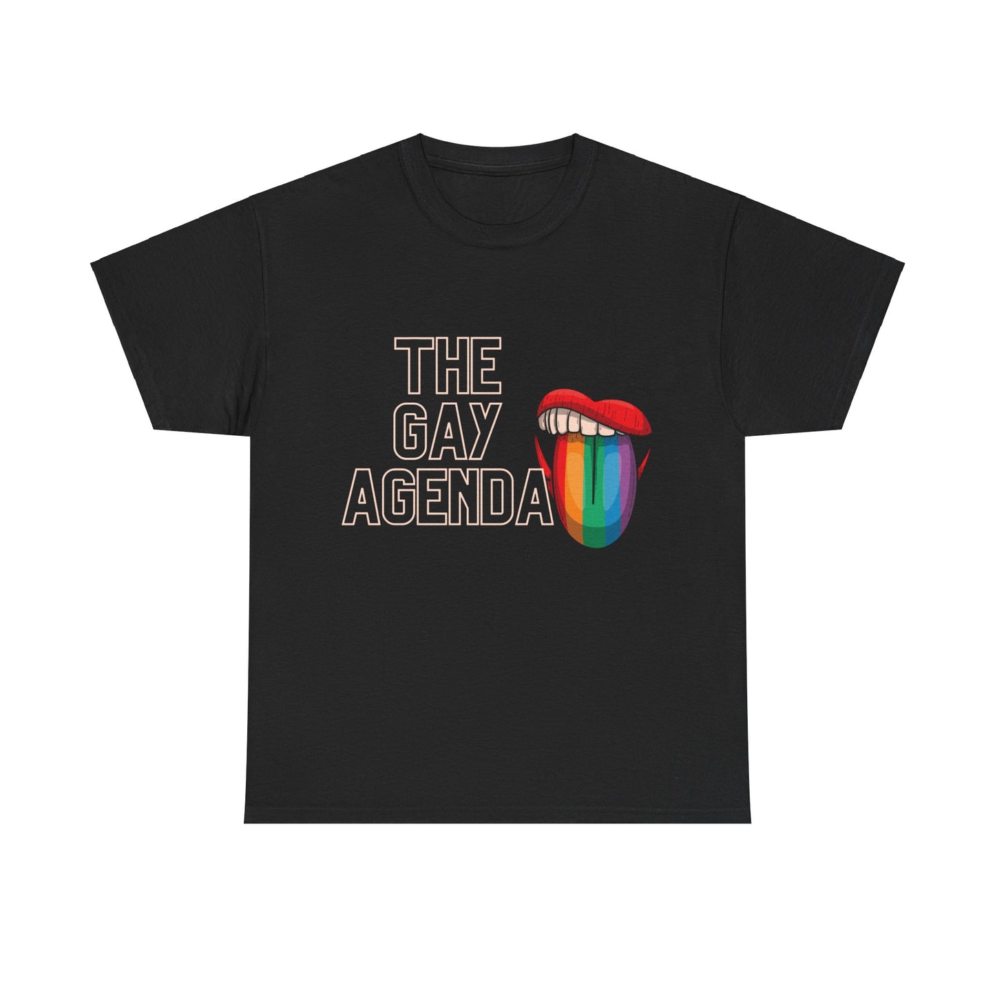 The Gay Agenda (dark mode) Cotton Tee