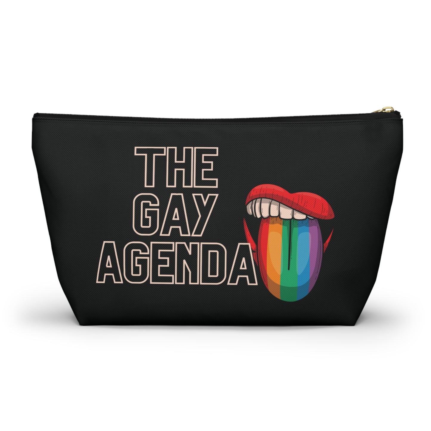 The Gay Agenda (dark mode) Accessory Pouch w T-bottom