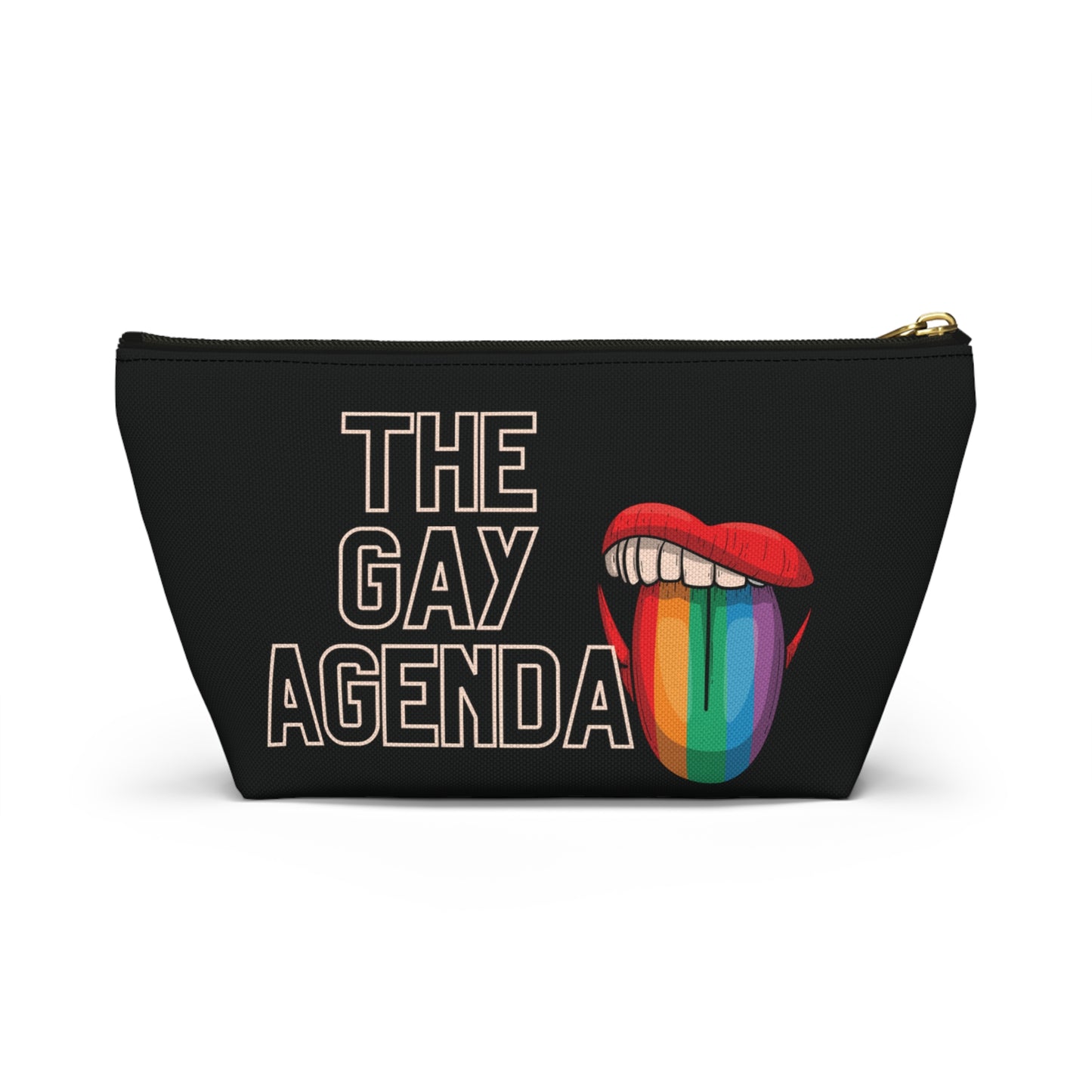 The Gay Agenda (dark mode) Accessory Pouch w T-bottom