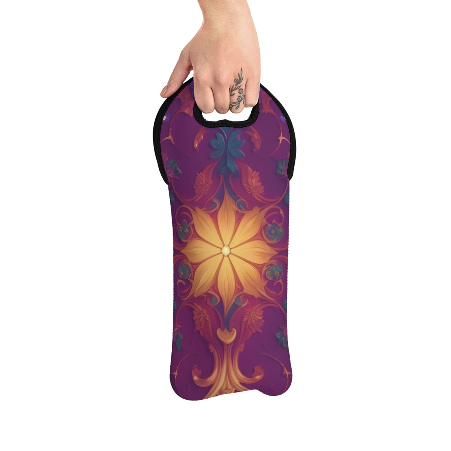 Garden Star Wine Tote Bag