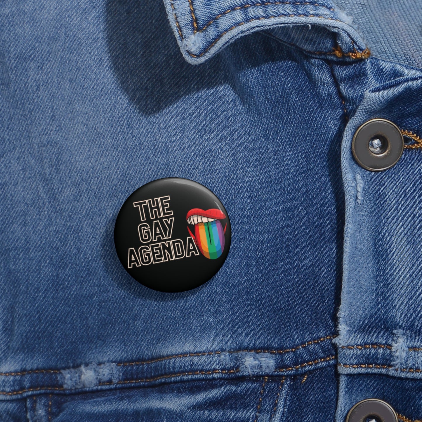 The Gay Agenda (dark mode) Pin Button