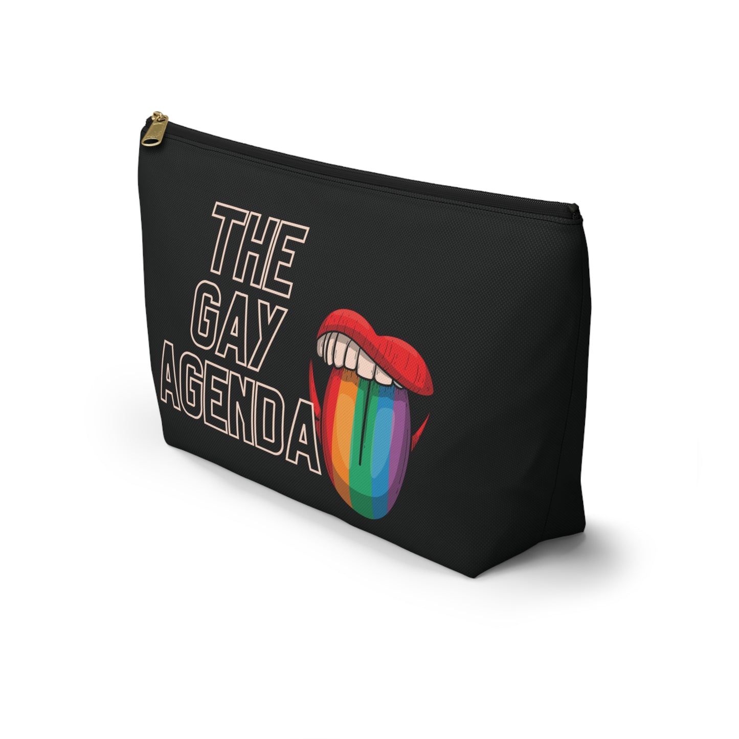 The Gay Agenda (dark mode) Accessory Pouch w T-bottom