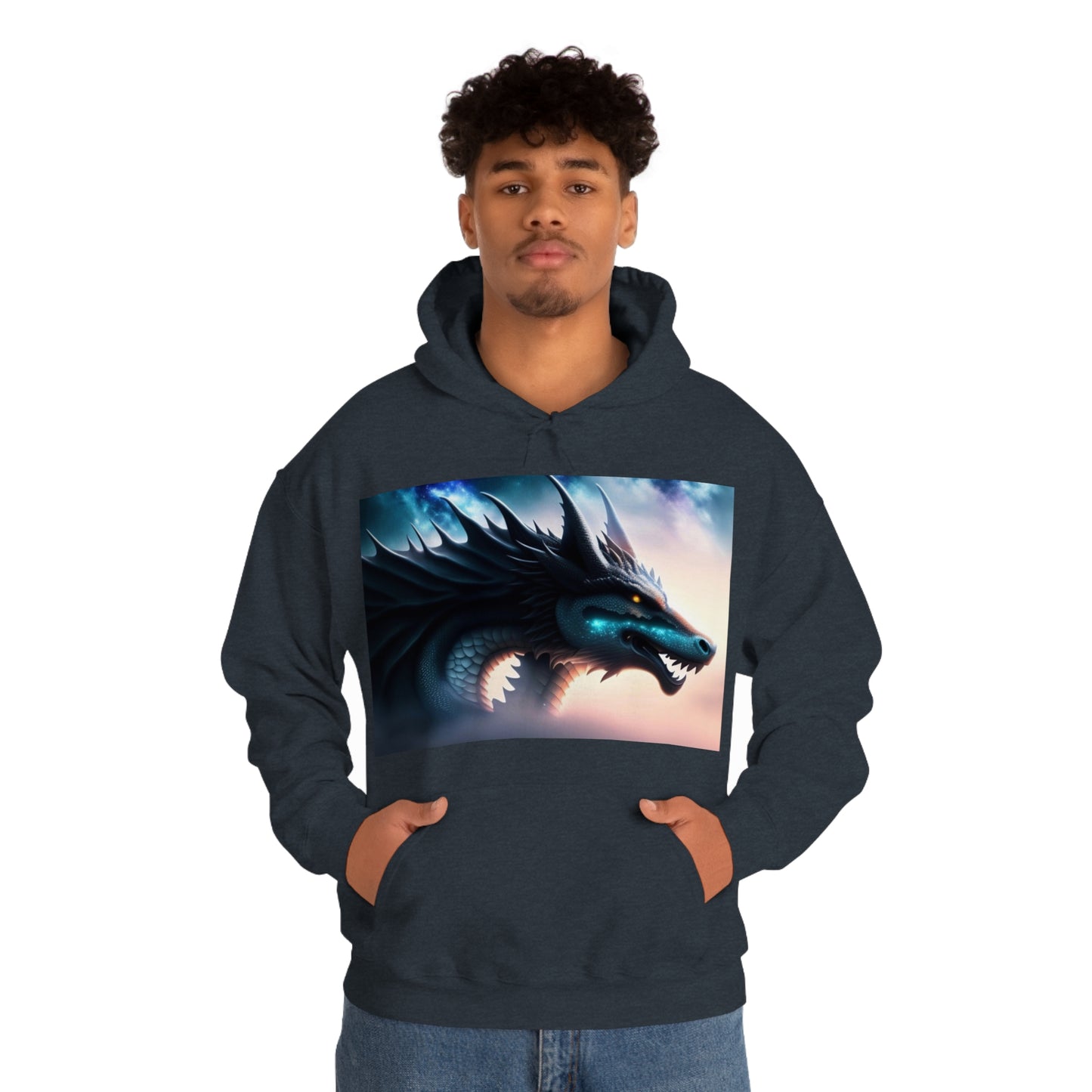 Teal Star Dragon Hoodie