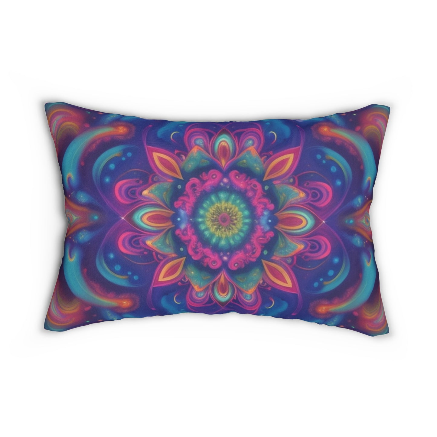 Chrysanthemum Fields Forever Spun Polyester Lumbar Pillow