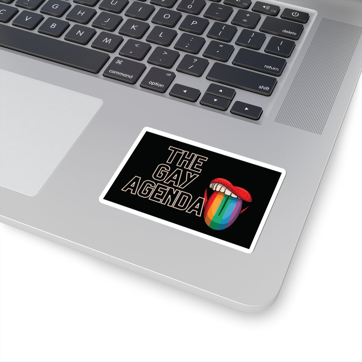 The Gay Agenda (dark mode) Sticker