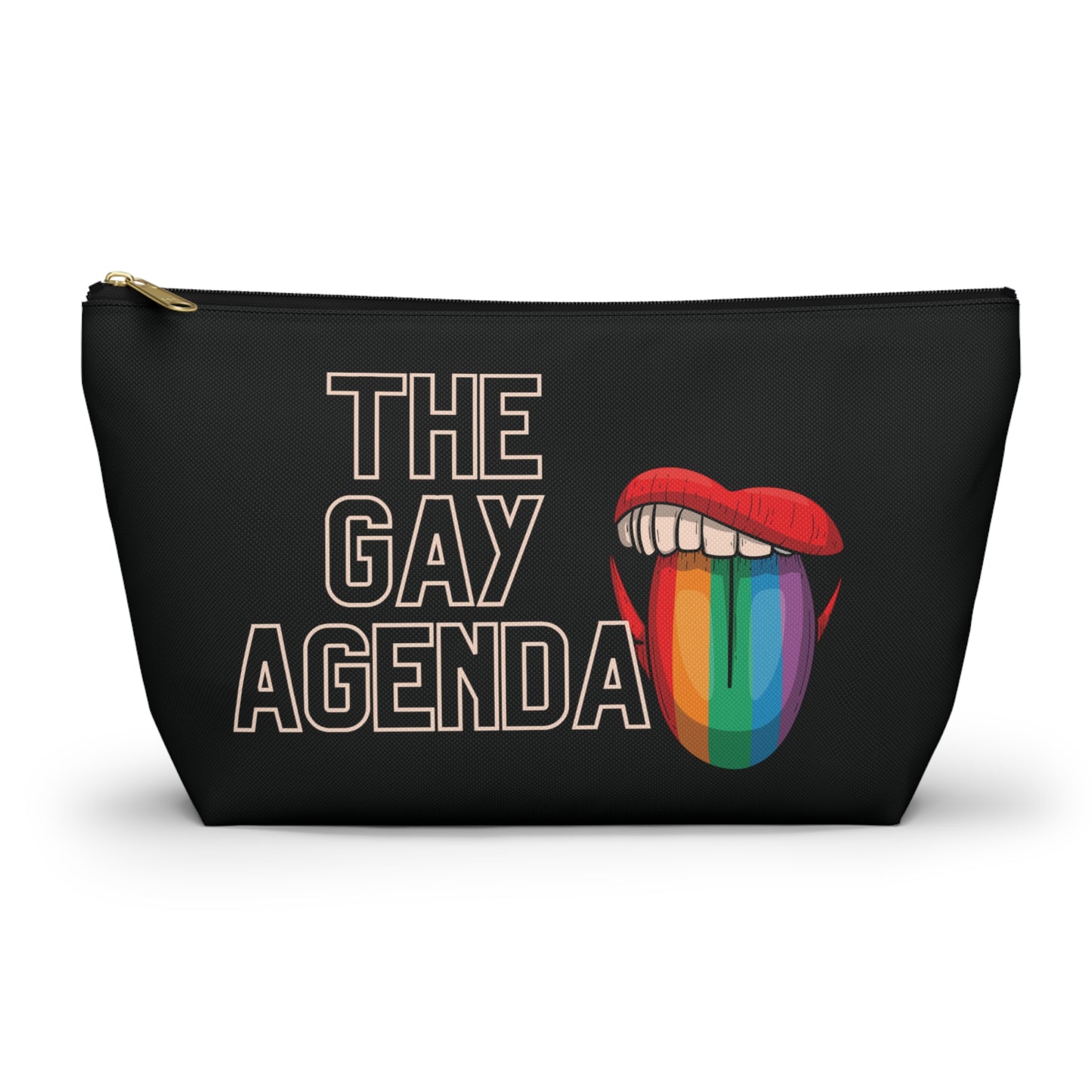 The Gay Agenda (dark mode) Accessory Pouch w T-bottom