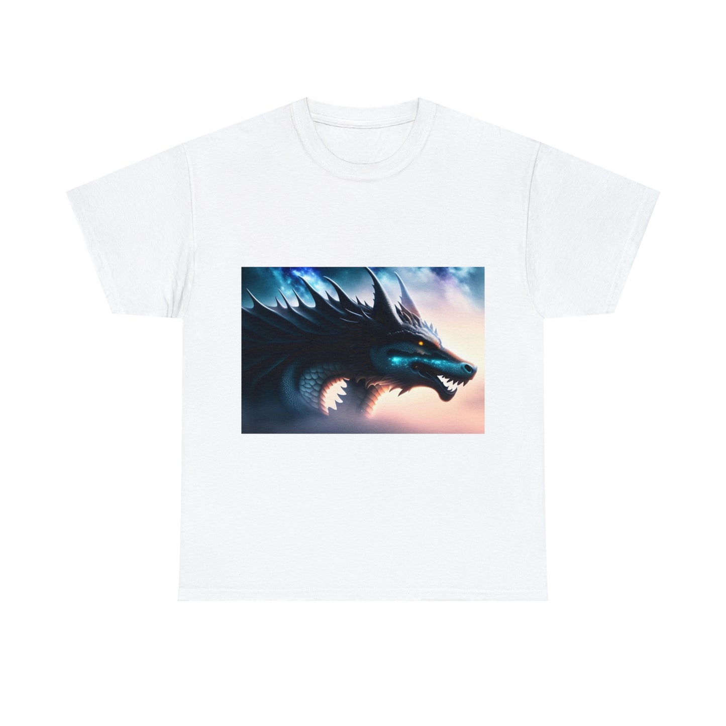 Teal Star Dragon Cotton Tee