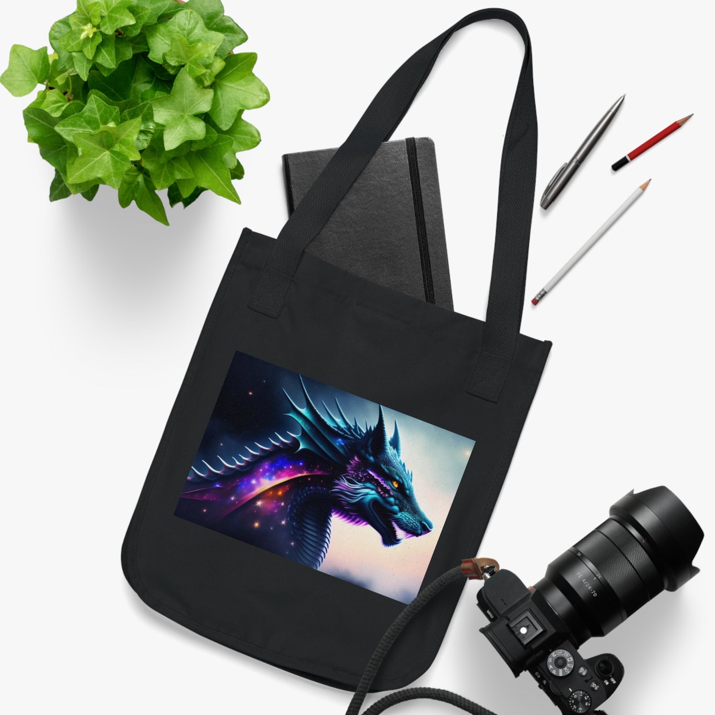 Nebula Wolf Dragon Tote Bag