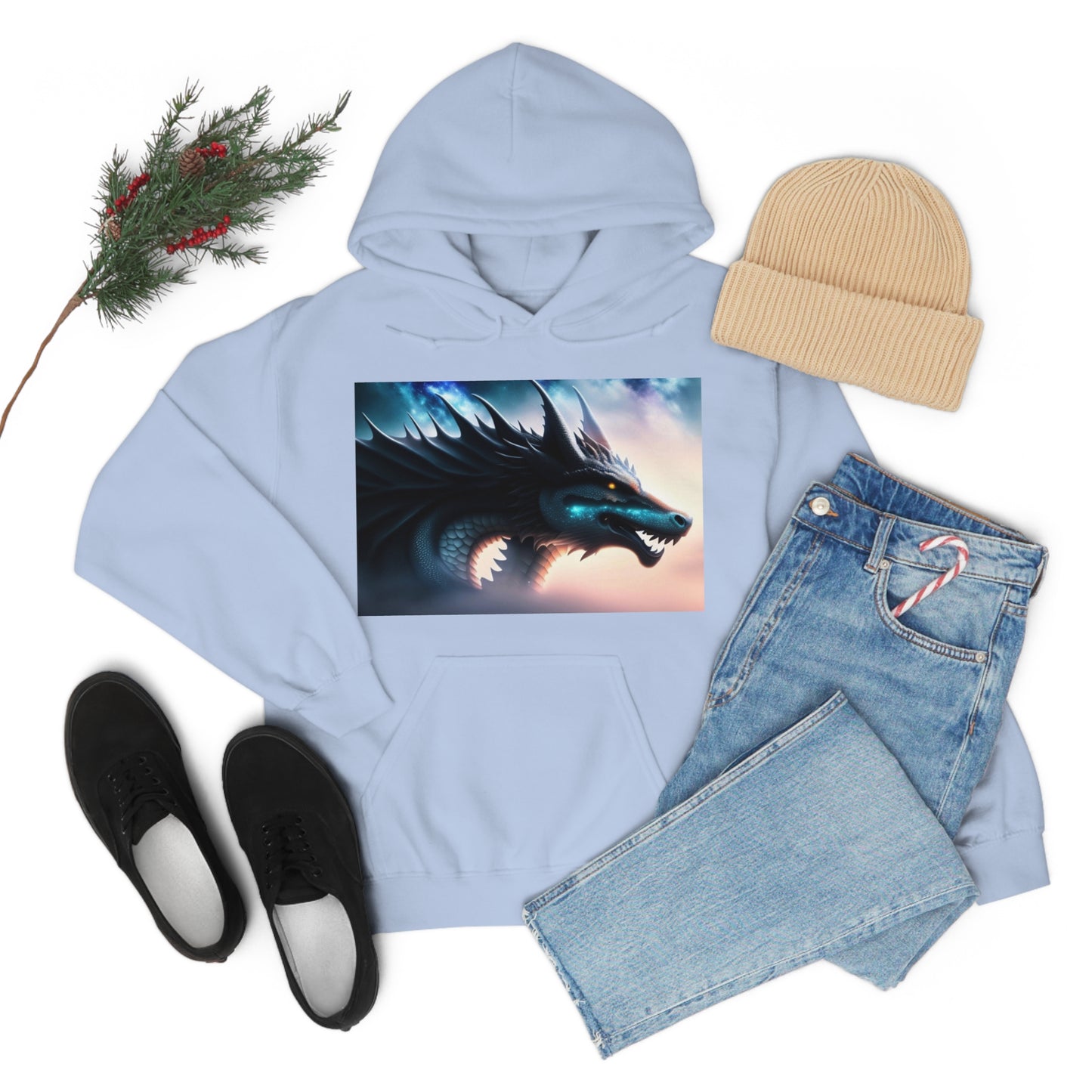 Teal Star Dragon Hoodie