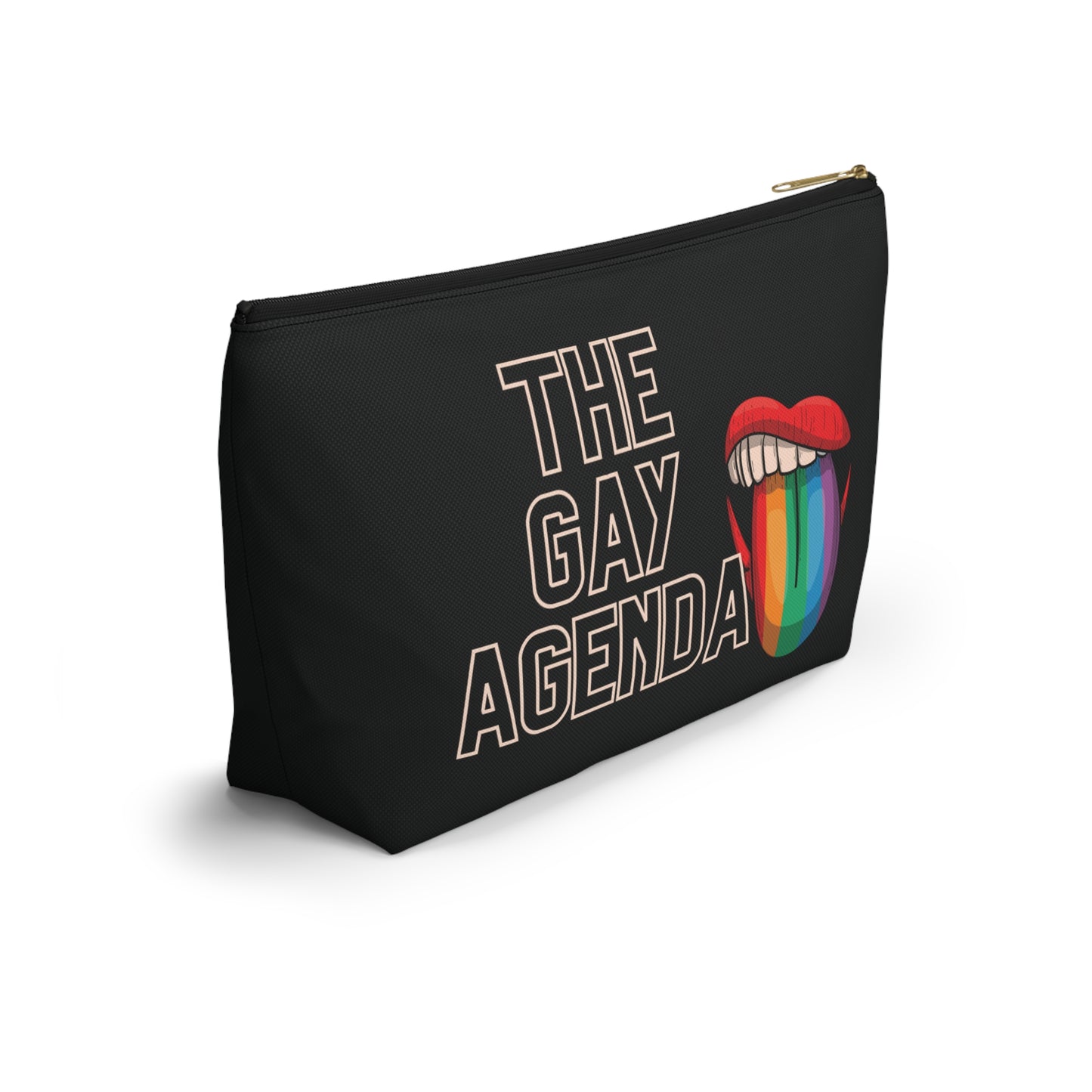 The Gay Agenda (dark mode) Accessory Pouch w T-bottom