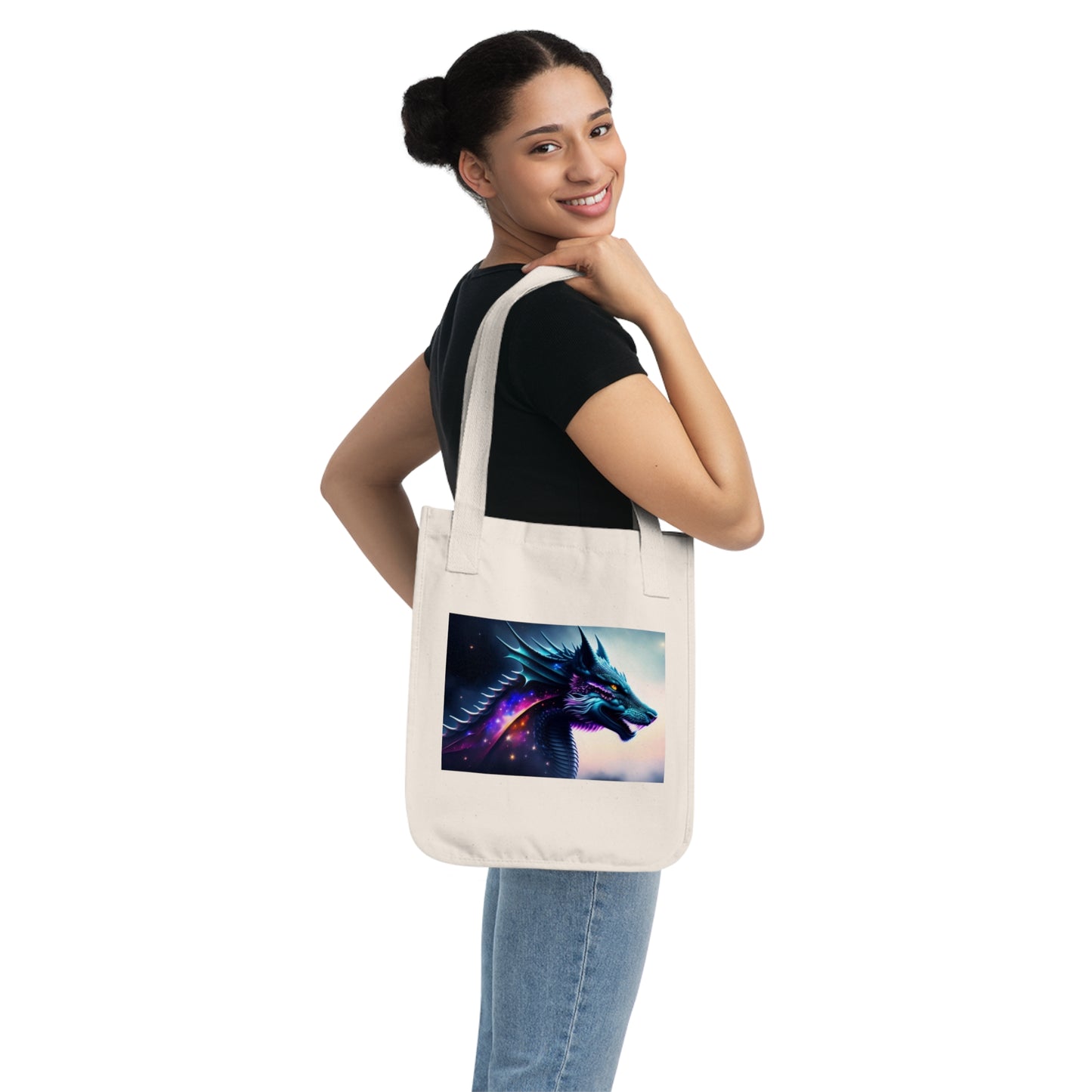 Nebula Wolf Dragon Tote Bag