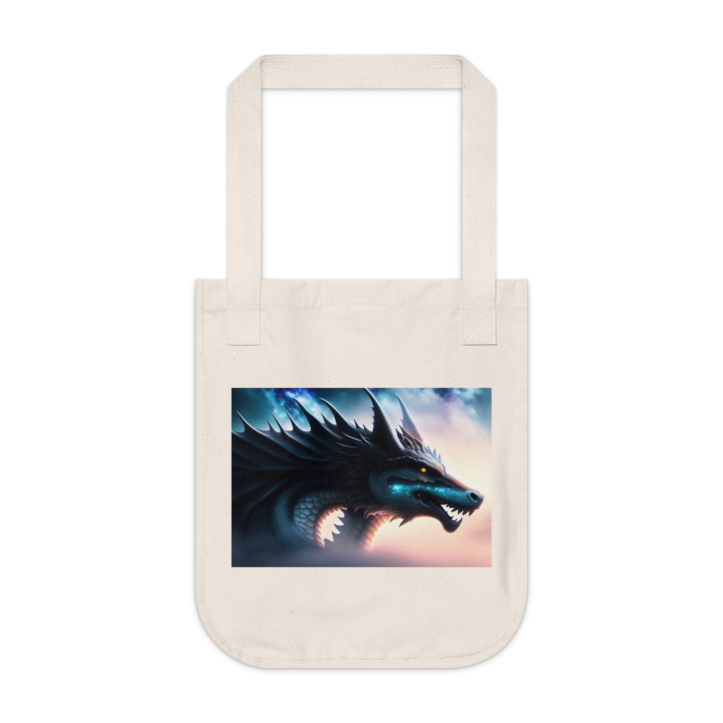 Teal Star Dragon Tote Bag