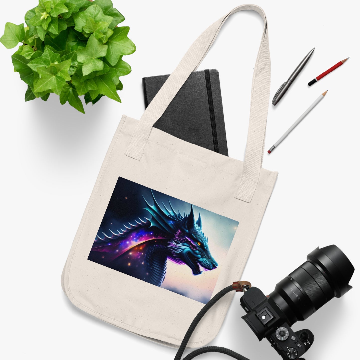 Nebula Wolf Dragon Tote Bag