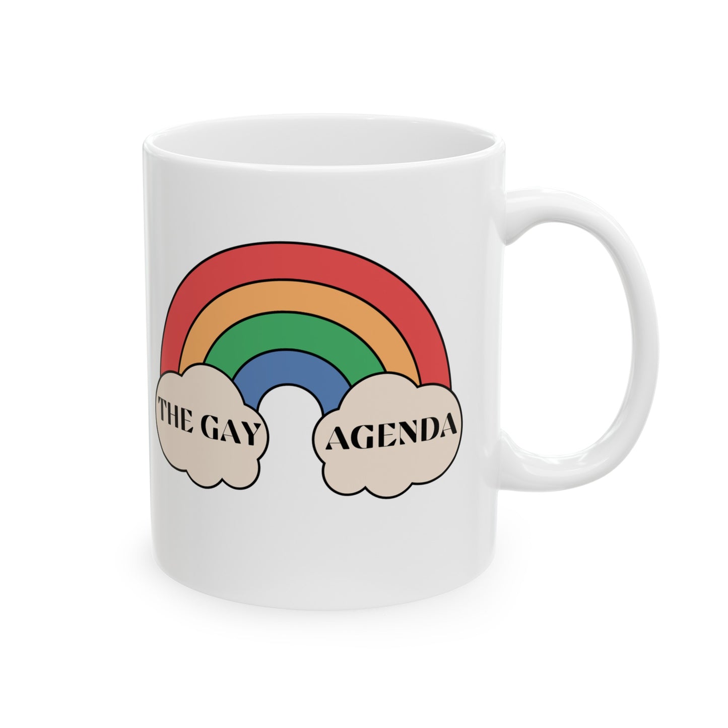 The Gay Agenda (light mode) Ceramic Mug 11oz